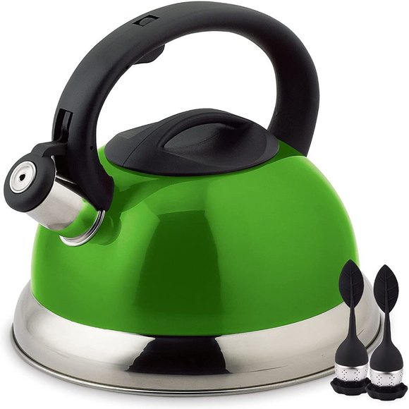 Suteck Kitchen Whistling Tea Kettle 33 Qt Tea Pot Stainless Steel